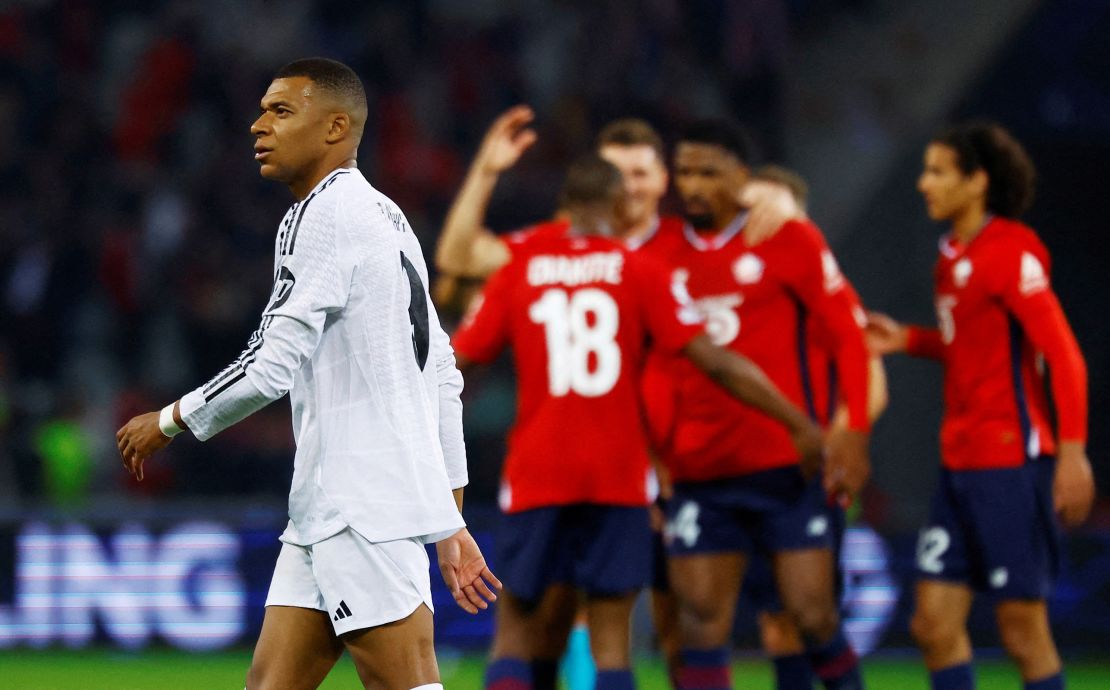 Kylian Mbappé, hoping to win a first Champions League of his career, was left frustrated against Lille.