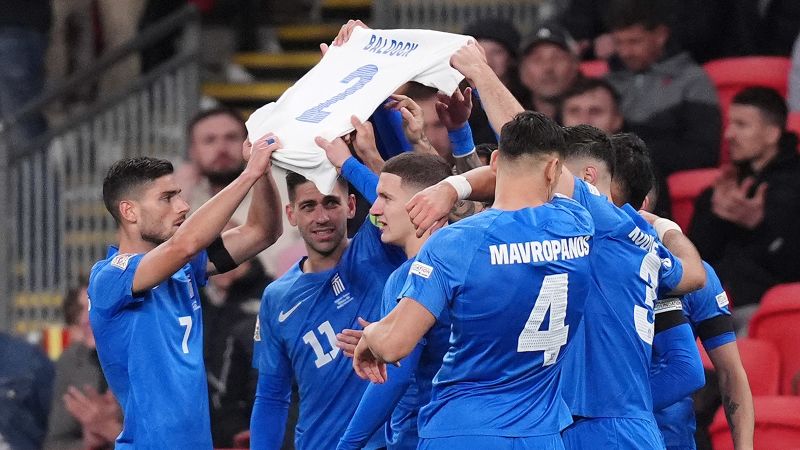 Greece pays tribute to George Baldock in famous win over England at Wembley | CNN