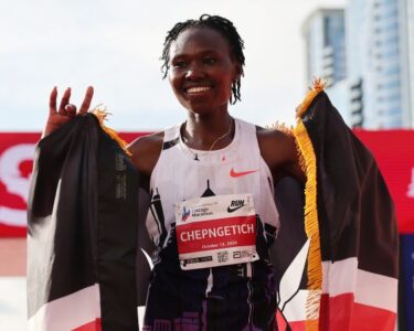 Ruth Chepngetich dedicated her win to her compatriot Kelvin Kiptum.