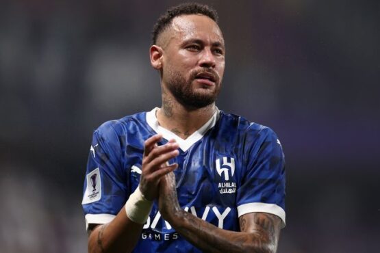 Neymar controls the ball during the AFC Champions League Elite match between Al Ain and Al-Hilal on October 21.