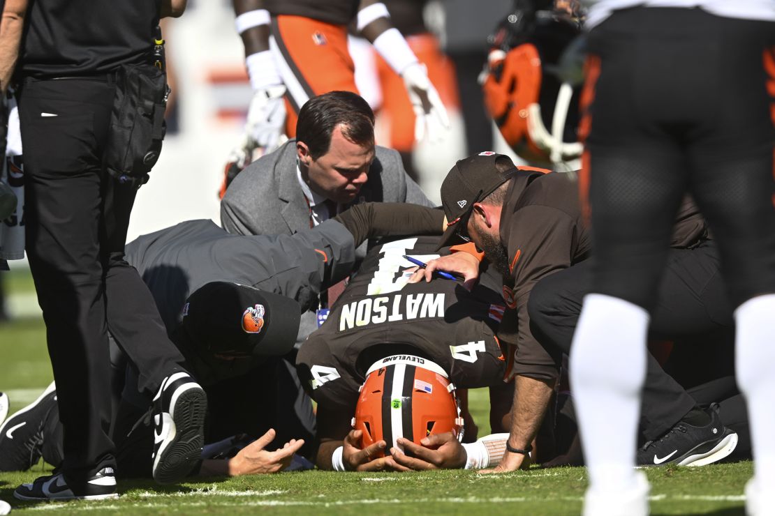 Watson suffered a ruptured Achilles in the game against the Bengals.