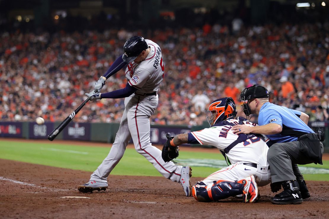 Freeman homered for the Braves in Game 5 and Game 6 of the 2021 World Series.