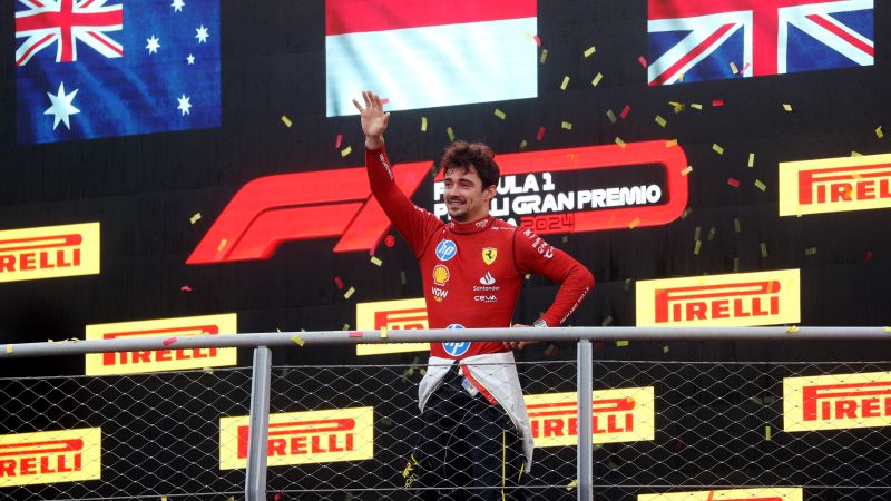 Ferrari’s Charles Leclerc takes thrilling surprise win at Italian Grand Prix