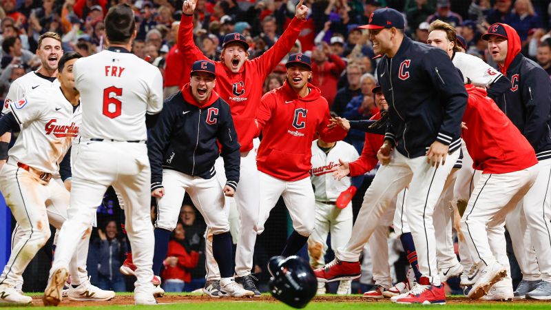 Cleveland Guardians shock New York Yankees in extra innings to cut ALCS deficit to 2-1 | CNN