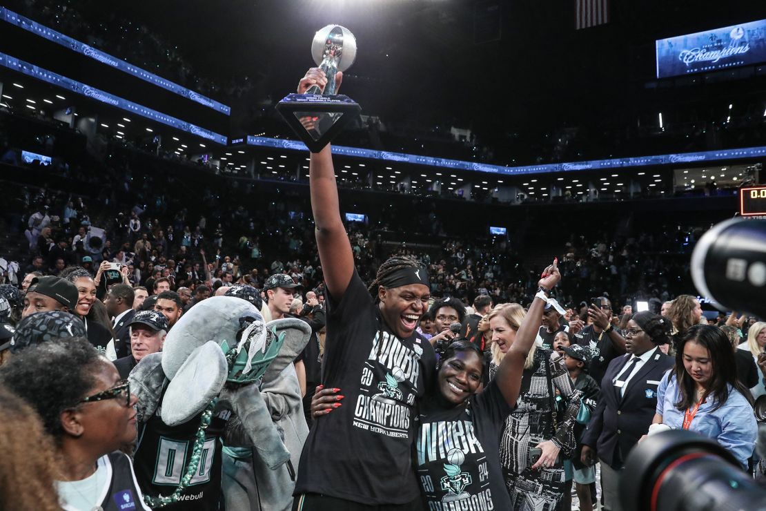 The New York Liberty beat the Minnesota Lynx to win the 2024 WNBA Finals at Barclays Center.