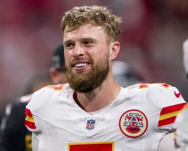 Hunt speaks to media at a Chiefs training camp earlier this year.