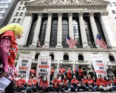 Pro-Palestine protestors cause disturbance outside New York Stock Exchange