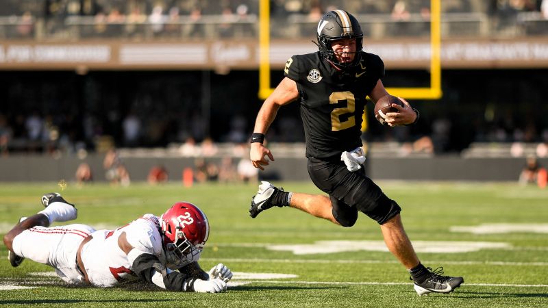 Vanderbilt stuns Alabama to secure biggest win in program history | CNN