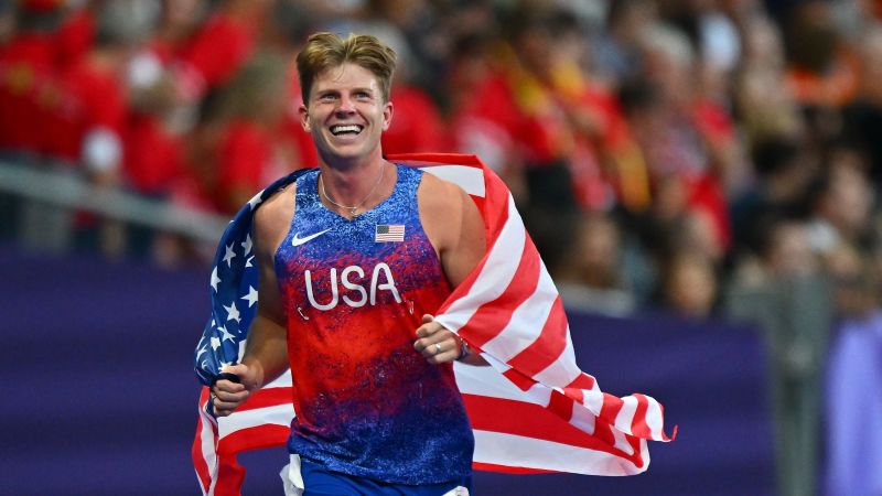 American Paralympic champion Hunter Woodhall drew ‘confidence’ from his wife’s Olympic gold medal