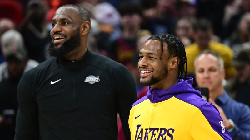 ‘A dream come true’: Bronny James scores first points of his NBA career, 21 years and one day after LeBron’s first in the league | CNN