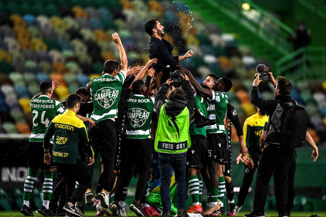 Amorim led Sporting to its first title in 19 years.