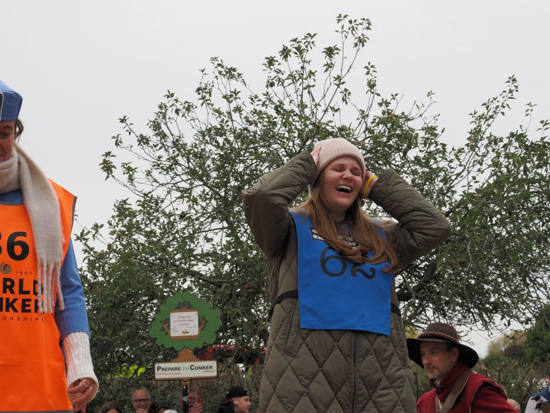 Kelci Banschbach stands in disbelief having won the women’s final.