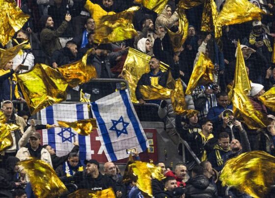 Israeli officials said fans of the Maccabi Tel Aviv soccer team were ambushed and attacked as they left Johan-Cruijff stadium following a game against Ajax Amsterdam, in Amsterdam on November 7, 2024.