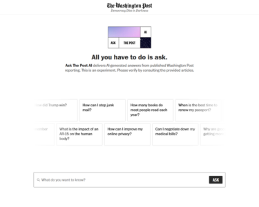 The Washington Post has an AI newsboy to answer all your questions