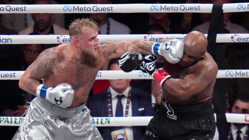 Jake Paul defeats Mike Tyson via unanimous decision of highly anticipated bout | CNN