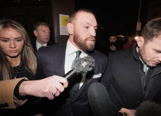 McGregor arriving at court in Dublin, Ireland, on November 19, 2024.