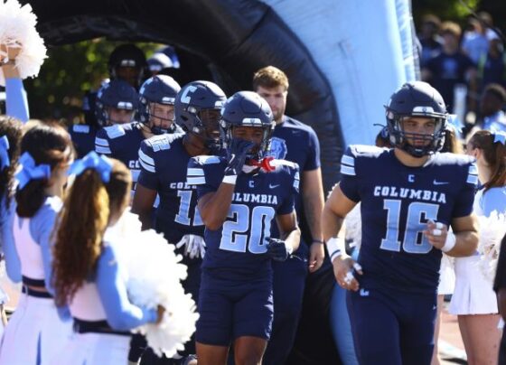 Columbia Lions quarterback Trevor McDonagh (7) prepares to hand off the ball during the team's game against the Harvard Crimson on November 8, 2014