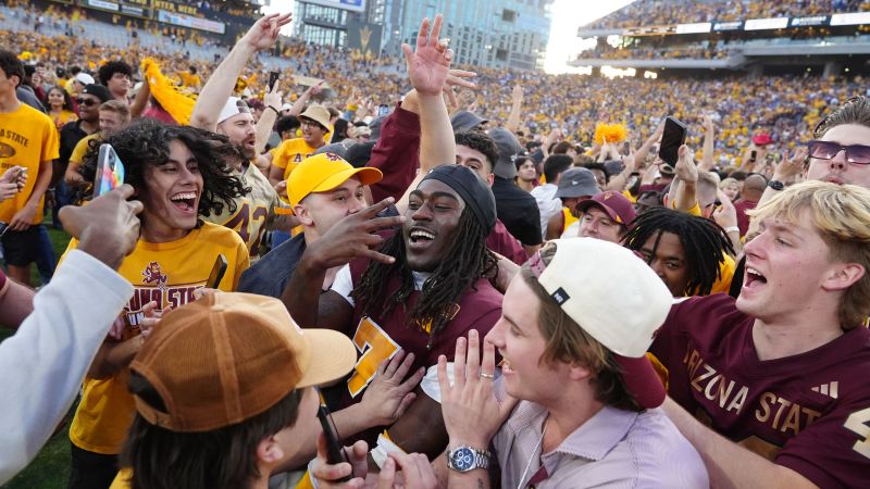 Chaos erupts as No. 21 Arizona State upsets No. 14 BYU | CNN