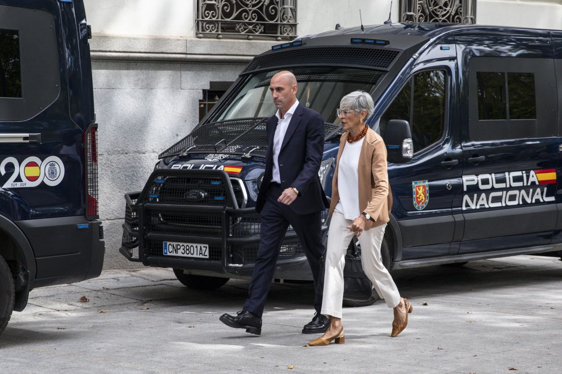 Rubiales leaves Spain's National High Court in Madrid last year.