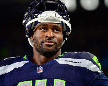 GLENDALE, ARIZONA - SEPTEMBER 29: Wide receiver D.K. Metcalf #14 of the Seattle Seahawks celebrates a touchdown that was scored in the second half of the NFL game against the Arizona Cardinals at State Farm Stadium on September 29, 2019 in Glendale, Arizona. The Seattle Seahawks won 27-10. (Photo by Jennifer Stewart/Getty Images)