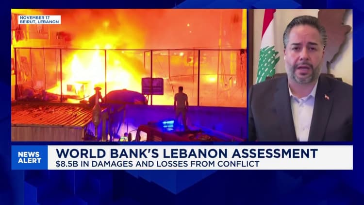 Lebanon's economy could contract by 8-12% within the next year, economy minister says