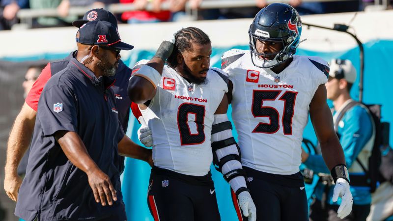 Houston Texans linebacker Azeez Al-Shaair suspended three games for ‘unacceptable’ late hit on Jags QB Trevor Lawrence | CNN