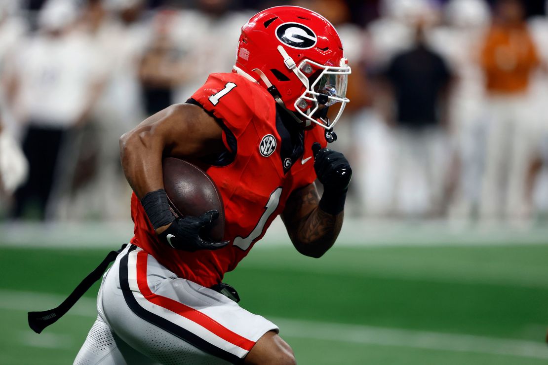 Georgia Bulldogs running back Trevor Etienne during the SEC Championship on December 7.