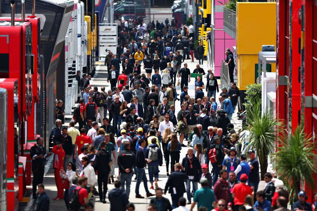 The paddock is the working area of F1.