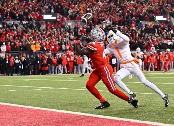 STATE COLLEGE, PENNSYLVANIA - DECEMBER 21: Brashard Smith #1 of the Southern Methodist Mustangs runs the ball during the first quarter against the Penn State Nittany Lions in the Playoff First Round Game at Beaver Stadium on December 21, 2024 in State College, Pennsylvania. (Photo by Scott Taetsch/Getty Images)