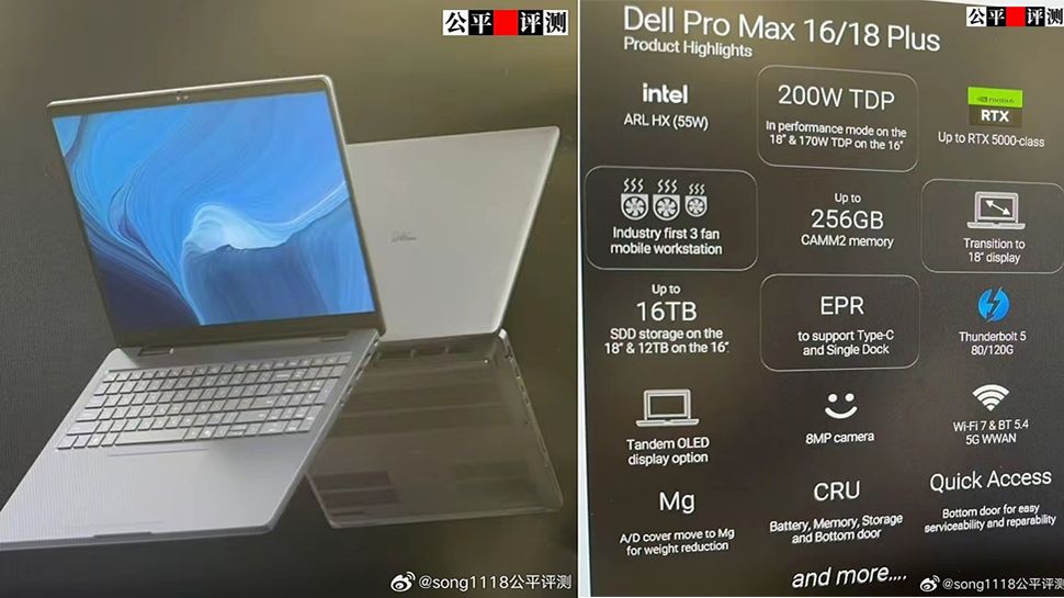 Could this be Dell’s fastest laptop ever built? Dell Pro Max 18 Plus set to have ‘RTX 5000 class’ GPU capabilities and Tandem OLED display