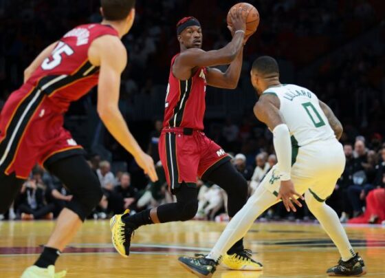 Riley (left) said trade talk surrounding Butler (right) had become a distraction for the team.