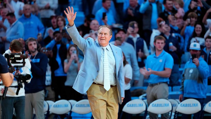 Bill Belichick gets enthusiastic reception at UNC basketball game having been unveiled as the school’s new football coach | CNN