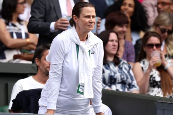 Shriver at Wimbledon in 1991.