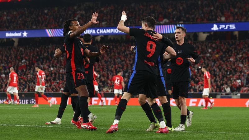 Barcelona produces astonishing, if controversial, comeback to down Benfica in nine-goal Champions League thriller | CNN