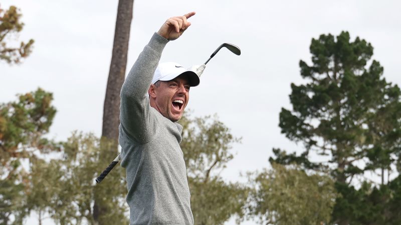 Rory McIlroy hits remarkable slam dunk hole-in-one at Pebble Beach Pro-Am as Scottie Scheffler returns from ‘stupid’ injury | CNN