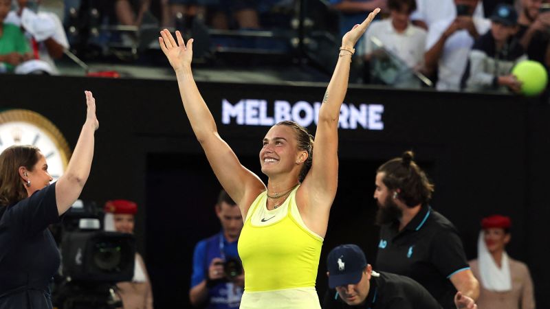 Aryna Sabalenka begins quest for third consecutive Australian Open title with win over American Sloane Stephens | CNN