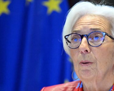 ECB President Christine Lagarde speaks after rate decision