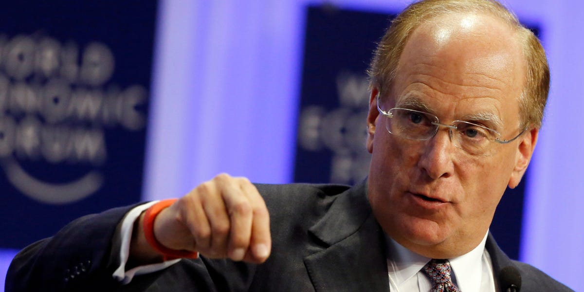 Inflation could drive bond yields to 20-year highs and shock the stock market, BlackRock chief Larry Fink says