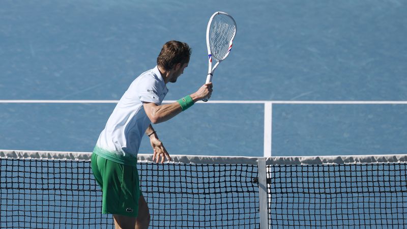 Tennis star Daniil Medvedev destroys camera attached to net during tough Australian Open victory | CNN