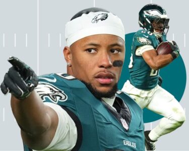 Barkley (No. 26) has enjoyed a historic season and has helped lead the Philadelphia Eagles to the Super Bowl.