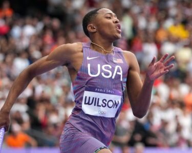 Wilson wins the men's 400m at the New Balance Indoor Grand Prix in Boston on February 2.