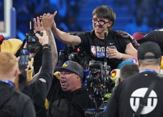 College student wins $100,000 after beating Bucks star Damian Lillard in three-point contest at NBA All-Star Weekend | CNN