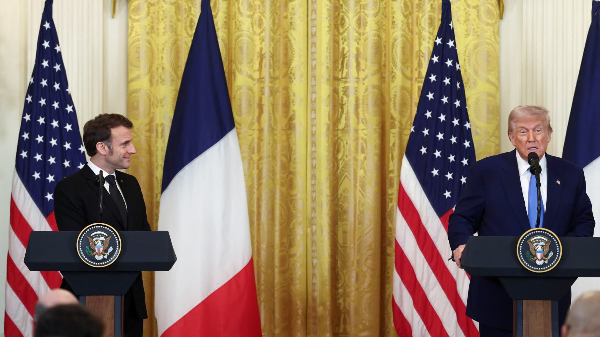 Trump, Emmanuel Macron hold press conference