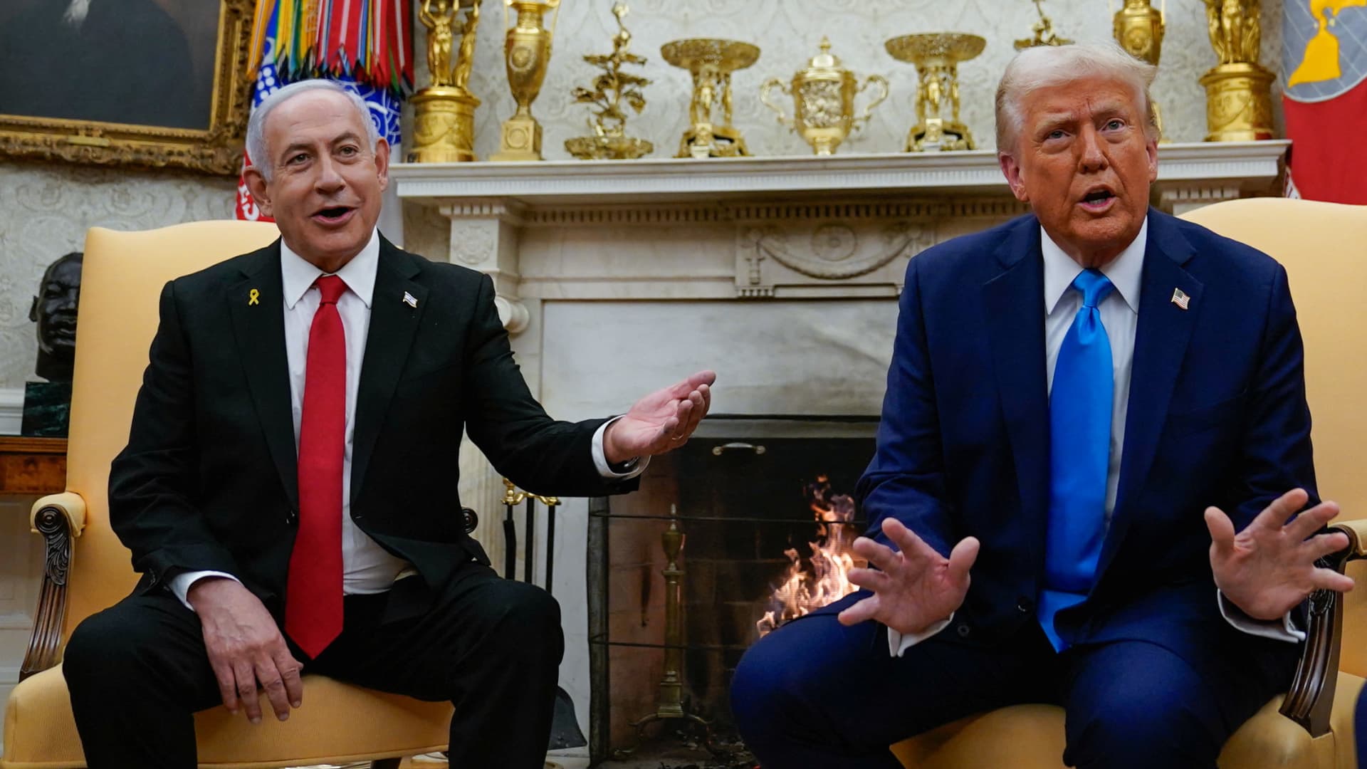 Trump and Netanyahu at White House news conference